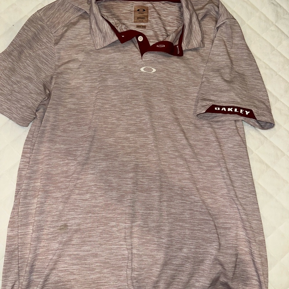 Oakley Men's Heather maroon Polo Shirt